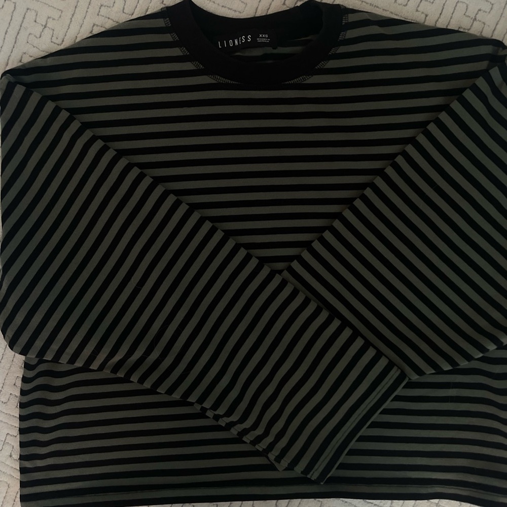 LIONESS Bloom Long Sleeve Forest Stripe Oversize XXS halloween - Picture 3 of 10